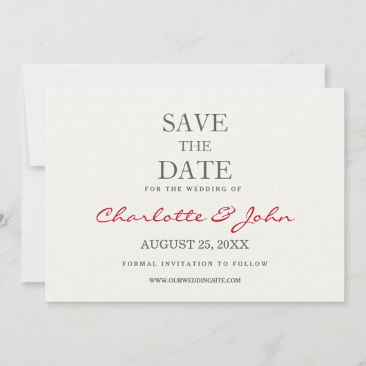 rode papaver, behalve de data save the date (Achterkant)