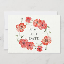 rode papaver, behalve de data save the date