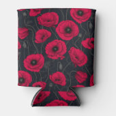 Rode papaver blikjeskoeler (Voorkant)