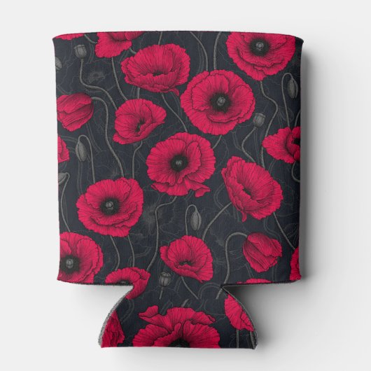 Rode papaver blikjeskoeler (Achterkant)