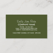 Rode papaver, bloembakkerij visitekaartje (Achterkant)