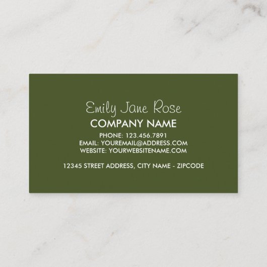 Rode papaver, bloembakkerij visitekaartje (Achterkant)