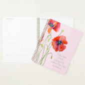 Rode papaver bloemen met de hand geschilderd planner (Display)