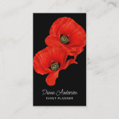 rode papaver botanisch visitekaartje (Voorkant)