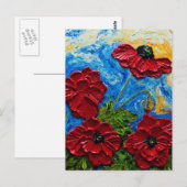 Rode papaver briefkaart (Voorkant / Achterkant)