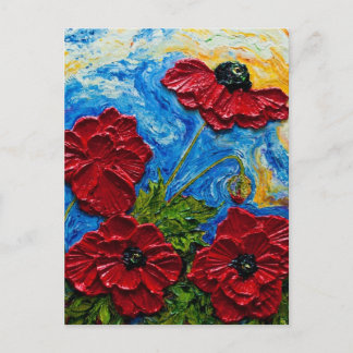 Rode papaver briefkaart
