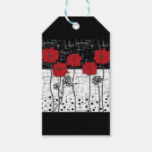 Rode papaver cadeaulabel (Voorkant)