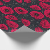 Rode papaver cadeaupapier (Hoek)