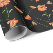 Rode papaver cadeaupapier (Rol Hoek)