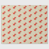 Rode papaver cadeaupapier (Vlak)