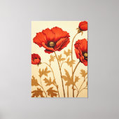 Rode papaver canvas afdruk (Voorkant)