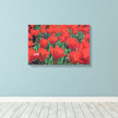 Rode papaver canvas afdruk (Insitu (Houten vloer))