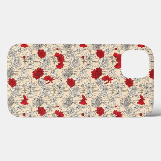 Rode papaver Case-Mate iPhone case (Achterkant (horizontaal))