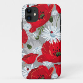 Rode papaver iPhone 11 hoesje