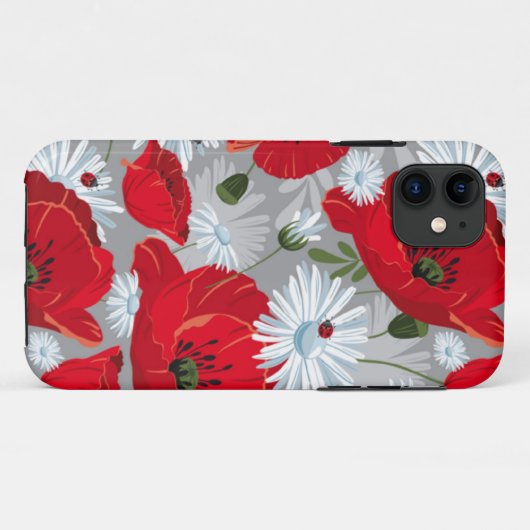 Rode papaver Case-Mate iPhone case (Achterkant (horizontaal))
