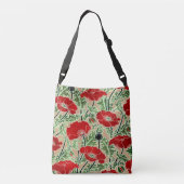  rode papaver crossbody tas (Achterkant)