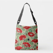  rode papaver crossbody tas (Voorkant)