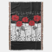 Rode papaver deken (Voorkant Verticaal)