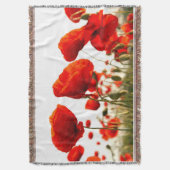 Rode papaver deken (Voorkant Verticaal)