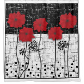 Rode papaver douchegordijn (Voorkant)