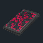 Rode papaver drievoud portemonnee<br><div class="desc">Papavers bloemen,  met de hand verven in Photoshop,  naadloos patroon.</div>