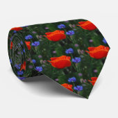 Rode papaver en betekenis stropdas (Opgerold)