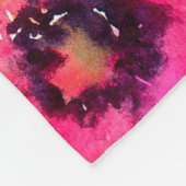 Rode papaver en blauwe bloemen met vlinders, wat fleece deken (Hoek)