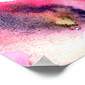 Rode papaver en blauwe bloemen met vlinders, wat poster (Hoek)