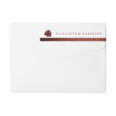 Rode papaver en Burlap Wedding (Achterkant)