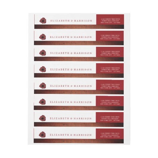 Rode papaver en Burlap Wedding (Vel)