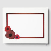 Rode papaver en Burlap Wedding Gastenboek (Achterkant)