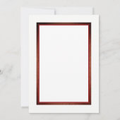 Rode papaver en Burlap Wedding Kaart (Achterkant)