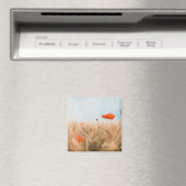 Rode papaver en goudgerst magneet (Insitu (Vaatwasser))