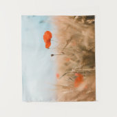 Rode papaver en goudgerst wandkleed (Voorkant)