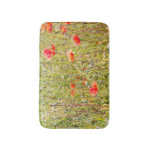 Rode papaver en wilde bloemen badmat (Voorkant Verticaal)