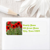 Rode papaver etiket (Insitu)