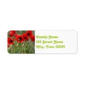 Rode papaver etiket (Voorkant)
