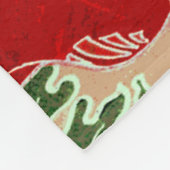  rode papaver fleece deken (Hoek)