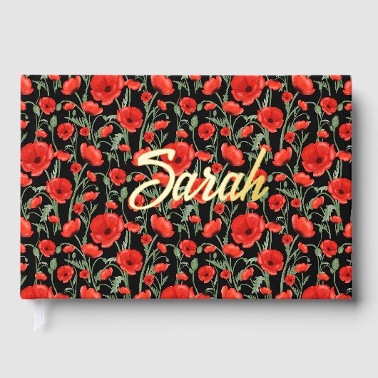 Rode papaver gastenboek (Voorkant)