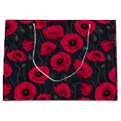 Rode papaver groot cadeauzakje (Voorkant)