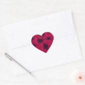 Rode papaver hart sticker (Envelop)