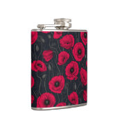 Rode papaver heupfles (Rechts)