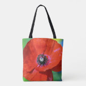 Rode papaver in de Sunshine Foto Tote Bag (Achterkant)