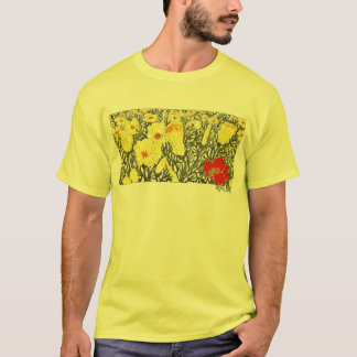 Rode papaver in een papaverwei. t-shirt