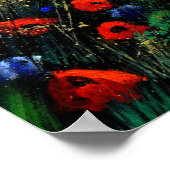Rode papaver in Houroy Poster (Hoek)
