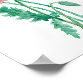 Rode papaver in waterverf poster (Hoek)