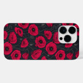 Rode papaver iPhone hoesje (Achterkant horizontaal)