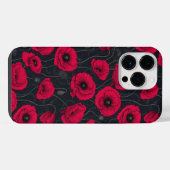 Rode papaver iPhone hoesje (Achterkant horizontaal)