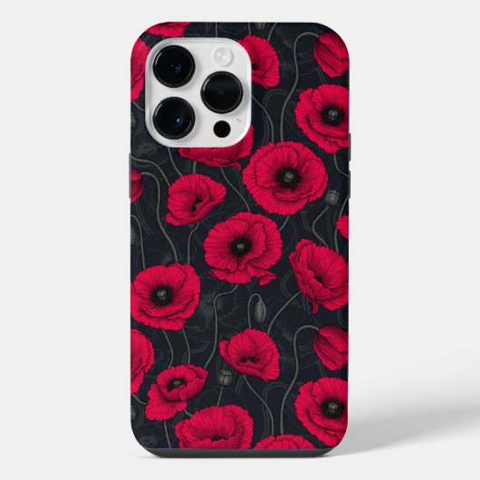 Rode papaver iPhone hoesje (Achterkant)