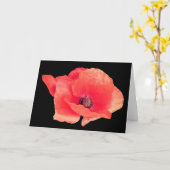 Rode papaver kaart (Gele Bloem)